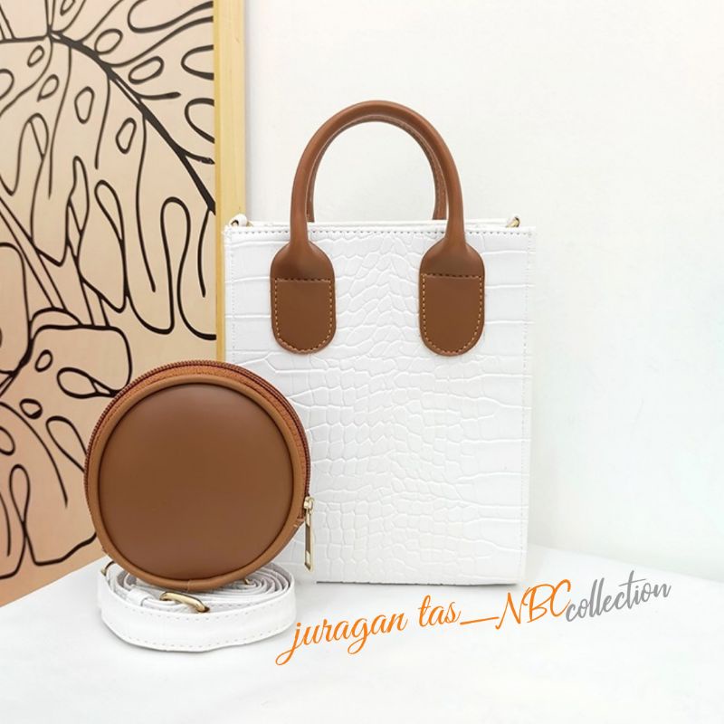 Tas Tangan Wanita NBC Fit bag Luna Sling bag Croco Mini selempang wanita Cewek Kekinian Cantik Terba