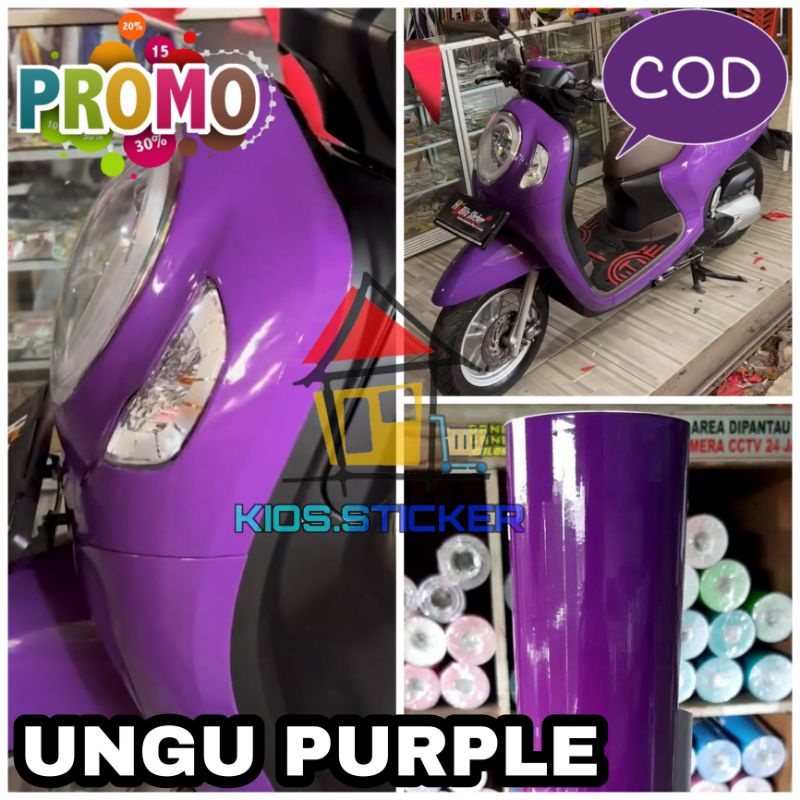 Sticker Skotlet Ungu Purple Glossy Doff Stiker Motor Warna Ungu