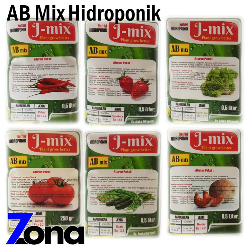 AB Mix 250 gr / Nutrisi AB Mix / Nutrisi Hidroponik / Pupuk Hidroponik J-Mix