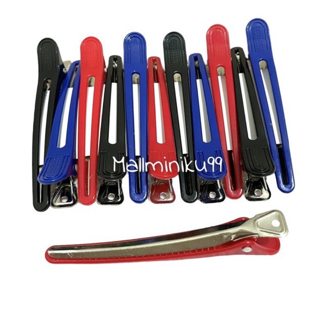 Jepit Rambut Salon Warna Warni (12pcs) / Jepit Bebek Salon