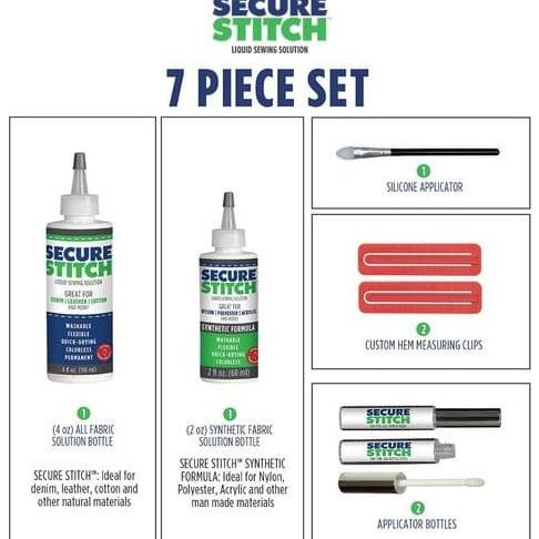 

SECURE STITCH LIQUID GLUE SEWING SOLUTION SET KIT - LEM JAHIT 0664
