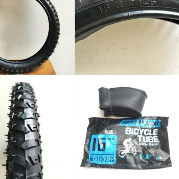 PAKET BAN LUAR 16 X 2.125 dan BAN DALAM 16 X 2.125