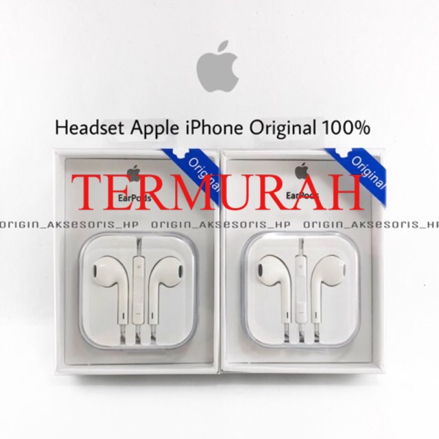 TERMURAH HEADSET IPHONE 5G / 5S / 6G / 6S / 6+ / IPAD / IPAD AIR/ IPAD MINI Earphone Handsfree