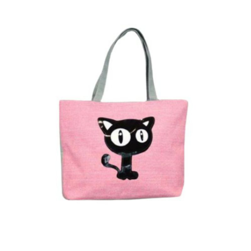 tas tote wanita cat + resleting