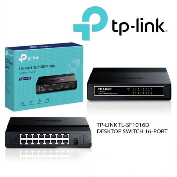 TP-LINK TL-SF1016D 16-Port 10 100Mbps Desktop Switch