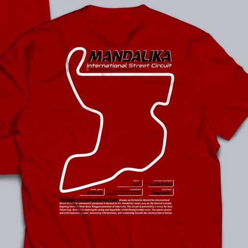 KAOS SIRKUIT MANDALIKA BAJU RACING TEAM BALAP MOTOR SUPER BIKE BIG SIZE JUMBO