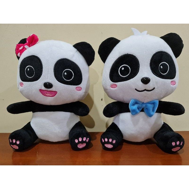 boneka baby bush panda duduk