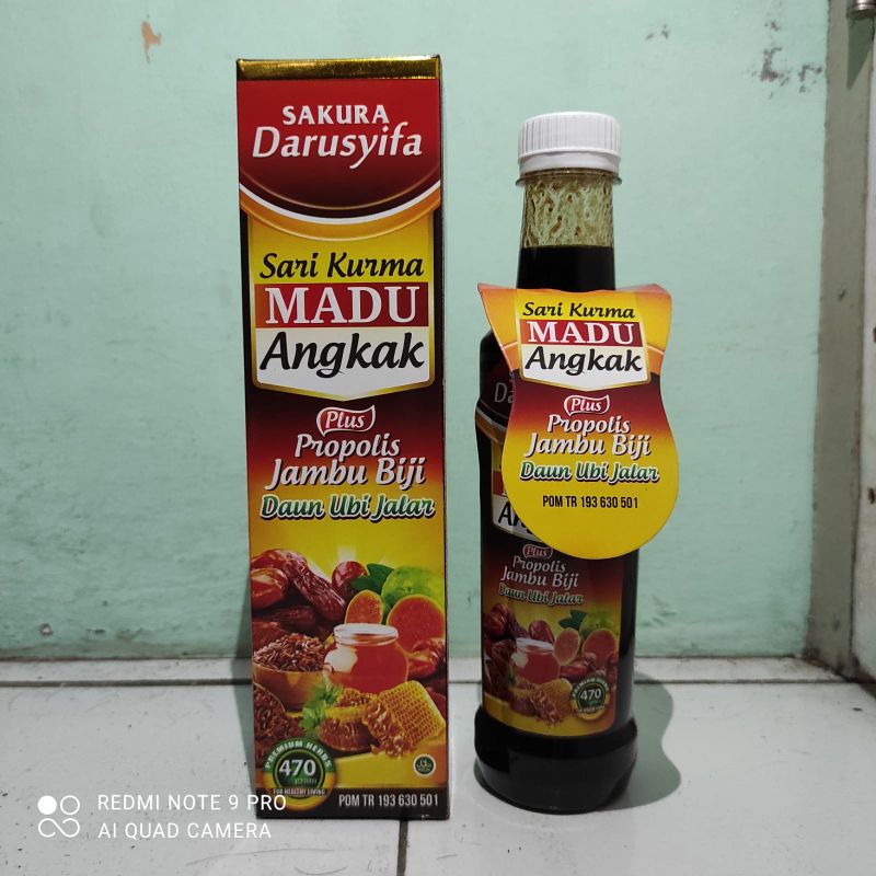 

sari kurma madu angkak plus propolis jambu biji daun ubi jalar