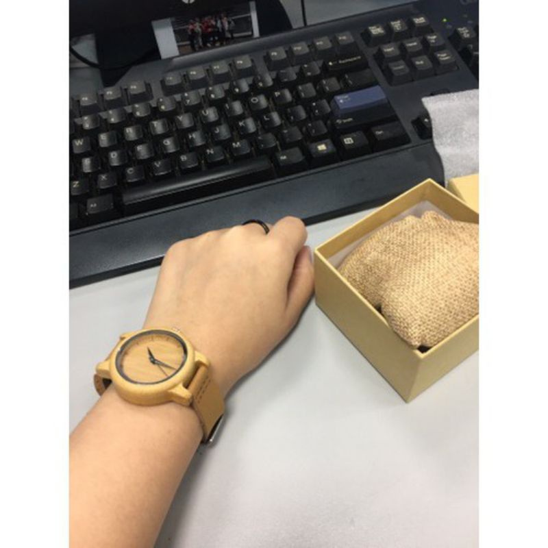 Jam Tangan kayu Analog Wanita -BOBO BIRD  A10 - Brown