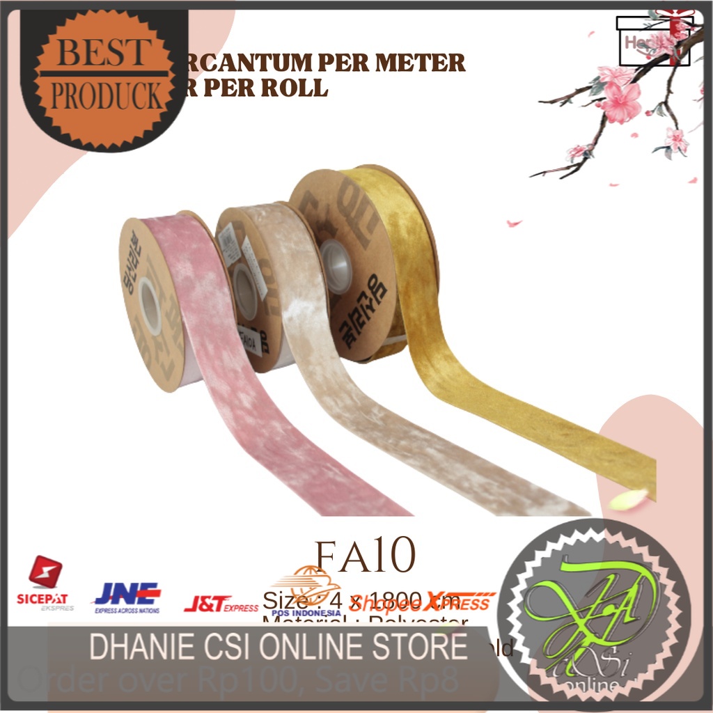 

Pita Pesta Bludru, Pita Kado 4 x 1800 cm I FA10