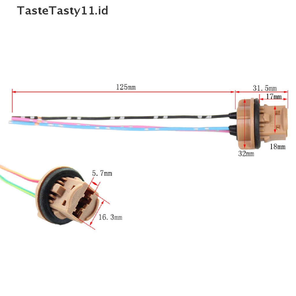 (TasteTasty) 1pc Adapter Konektor Socket Lampu Bohlam LED T20 Untuk Mobil