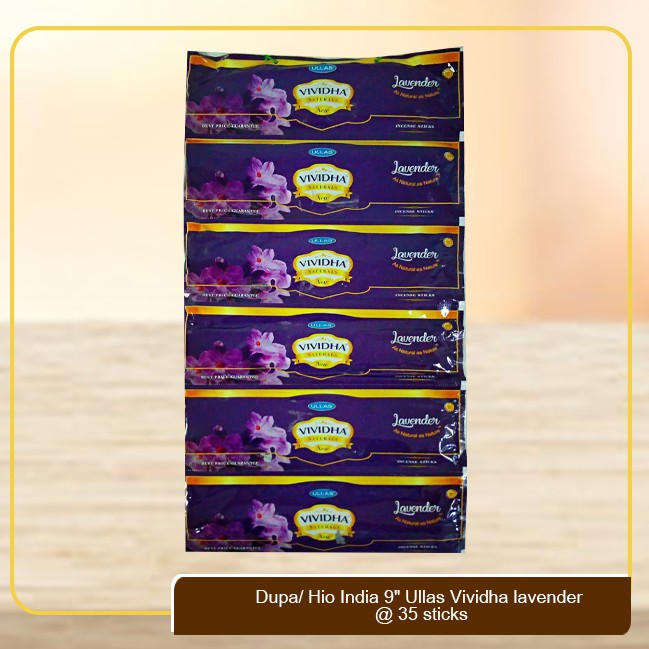 Dupa / Hio India Wangi Harum Lavender 9" Ullas @ 35 sticks