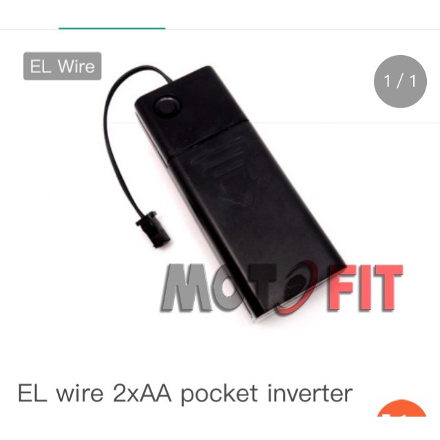 EL Wire strip led flexible neon wire led wire 3 Meter set with inverter power baterai aa