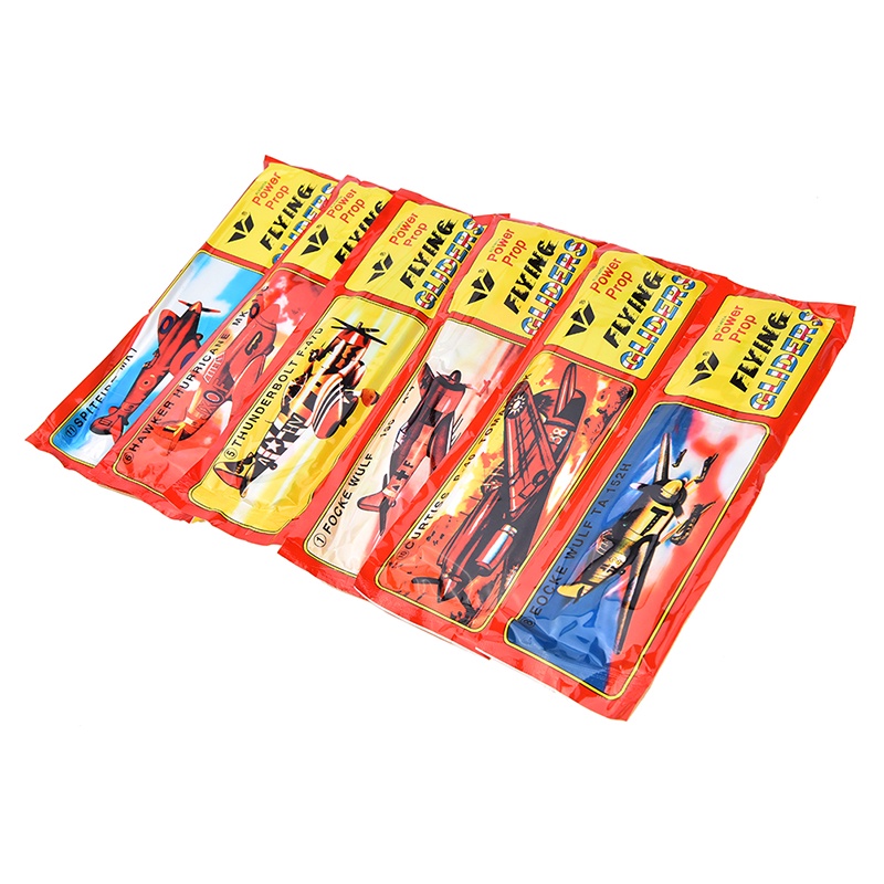 【justenjoyingg.id】12PCS/Set Foam Glider Prop Flying Gliders Plane Aeroplane Kids Children DIY Toys