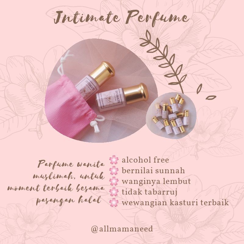 Allmamaneed Intimate Silky Parfume Original Parfum Wanita non alcohol alkohol