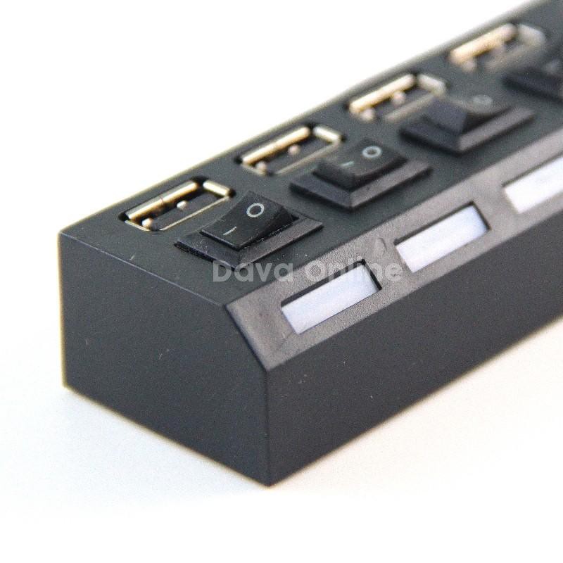 USB HUB 4 PORT 2.0 COLOKAN USB ISI 4 PORT DESAIN TERBARU DENGAN TOMBOL SWITCH ON-OFF - TEKNO KITA