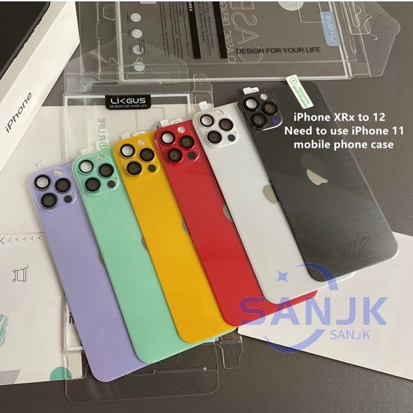 Case iPhone X/XS detik ke stiker belakang iPhone 11 Pro Ada kasing transparan dari model yang sesuai sebagai hadiah（case iP xr to iP 11）（case iP XS Max to iP 11 Pro Max）（case iPhone 11 to 11 Pro）（case iPhone 12 to 12 Pro）Ganti model stiker belakang