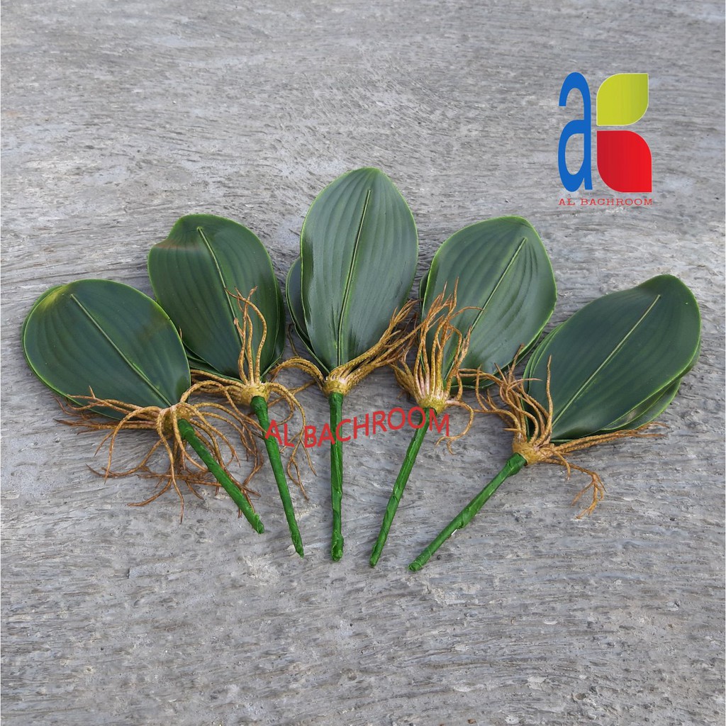 DAUN ANGGREK KUPU KUPU HIAS DA7 B8028 LATEX IMITASI BUATAN DAUN ARTIFICIAL
