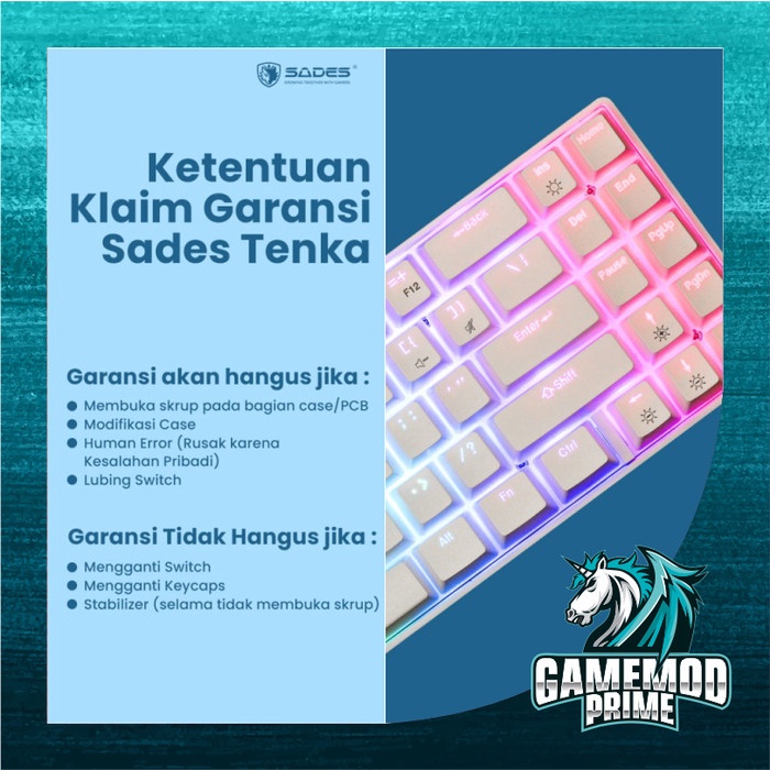 Keyboard Gaming Mechanical Sades Tenka / Outemu Universal Hotswappable