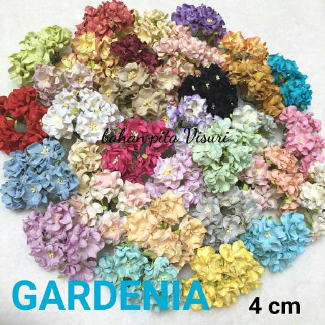 Paper Flower Gardenia 4 cm Seri B