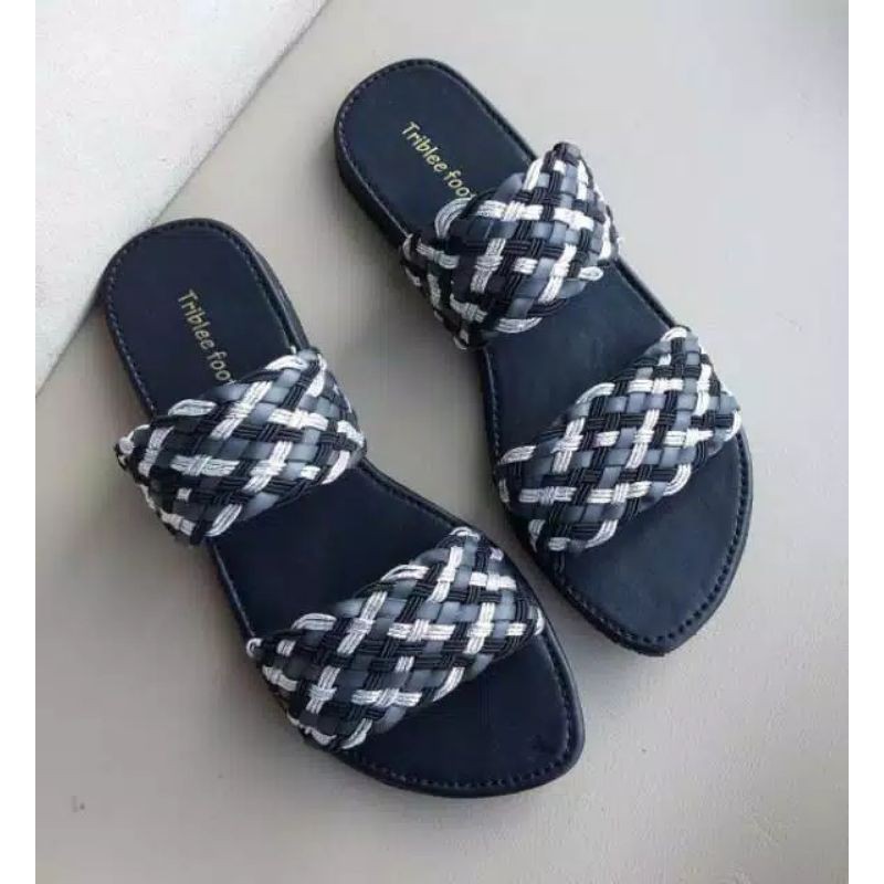 triblee footwear sandal flat wanita