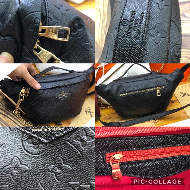 Tas waistbag LV EMBOSED RANTAI Kode 78331 FREE BOX+paperbag+serty Uk  27x15cm