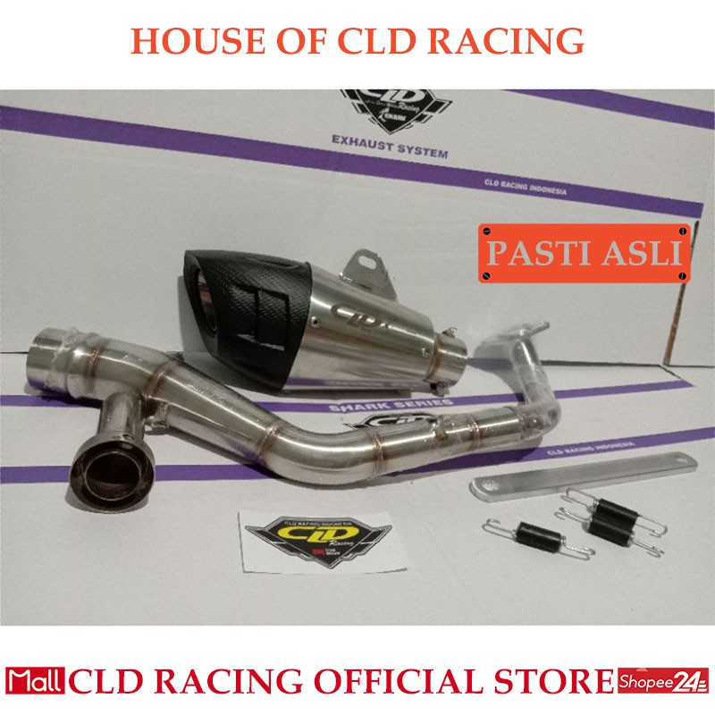 KNALPOT CLD RACING TYPE SHARK SERIES GENIO NEW BEAT 2020 BEAT KARBU BEAT FI BEAT ESP FOR 130CC UP