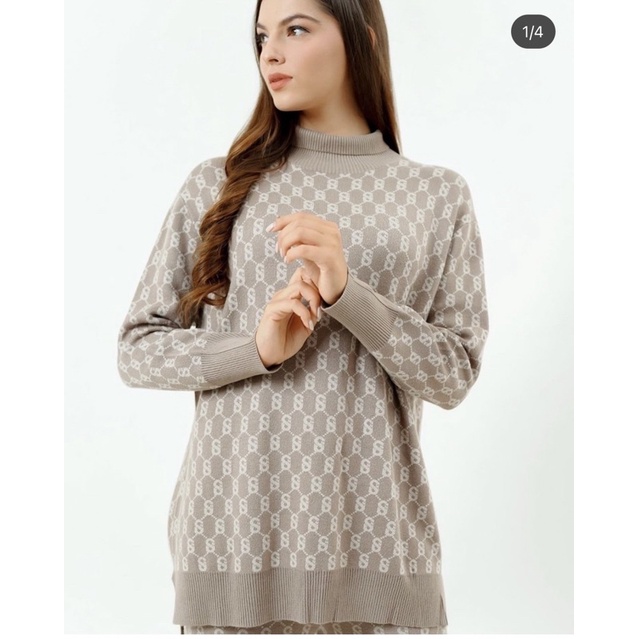 Preloved vvgc signature comfy taupe benang jarum size s