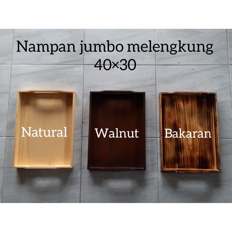 Baki Kayu Pinus/ Nampan Kayu/Tray kayu/ Baki Kayu serbaguna uk 30x40cm