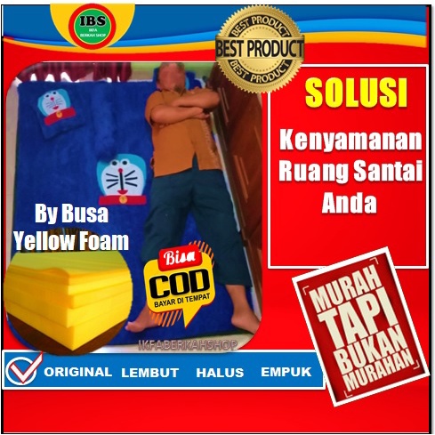 Surpet Kasur Karpet Karakter Doraemon Bulu Rasfur Tebal Lembut dan Halus Bonus 2 Bantal dan 1 Guling