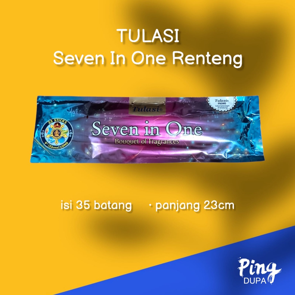 Dupa Hio 7 Aroma Seven in One Renteng isi 35 batang By India Tulasi