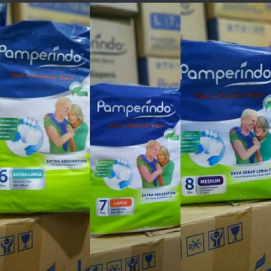 TERHEMAT!! Pamperindo Popok Dewasa, Diaperss for adult XL 6 | Size XL isi 6