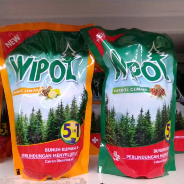 Wipol 780ml ( wangi lemon & cemara )