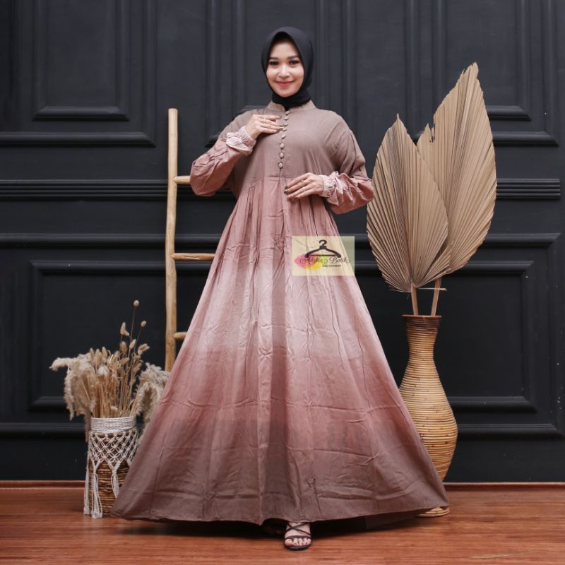 Gamis Twill Candimekar Gradasi BEST SELLER Bisa COD-2