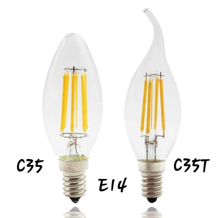 Dijual Lampu Led filament candle 4 watt E14   lampu edison C35   C35T Limited