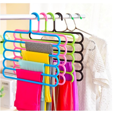 Hanger Gantungan Pakaian 5 in 1 Gantungan Multifungsi Scarf 5 Tingkat