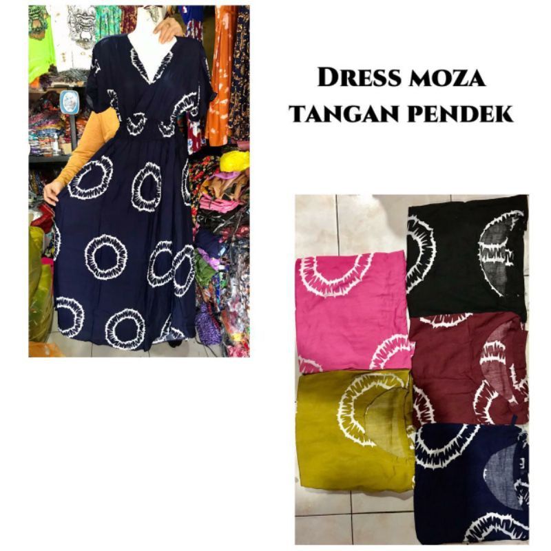 dress Moza lengan pendek rayon bali
