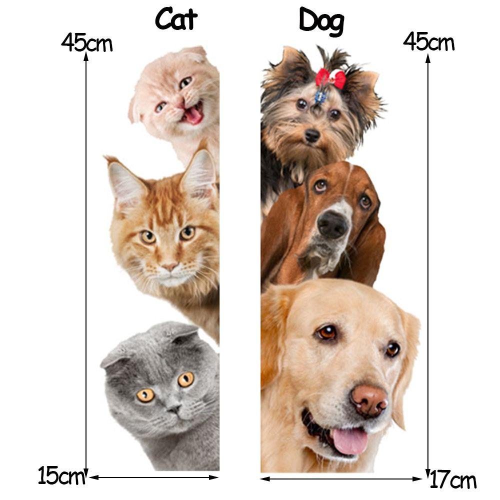 Solighter 1PCS Stiker Dinding Cat Wall Art Dekorasi Pintu Kulkas Hiasan Wallpaper
