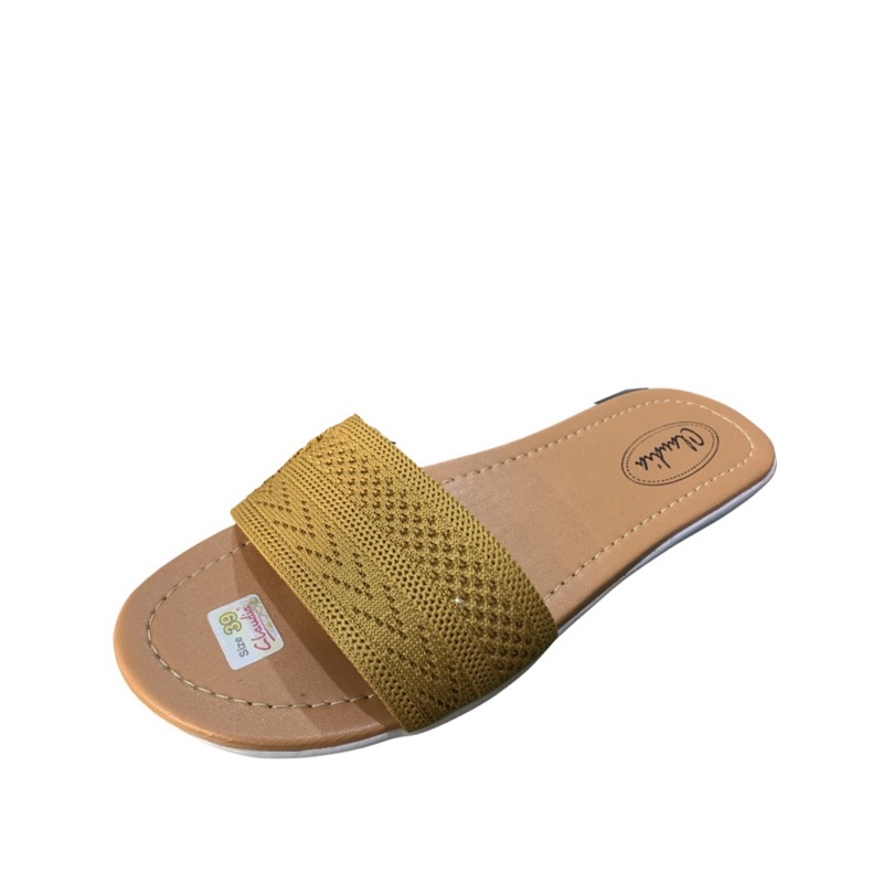 sandal Slip on cewek Rajut / Sandal Wanta Turki Model Rajut Terbaru / Sandal Wanita Adesa