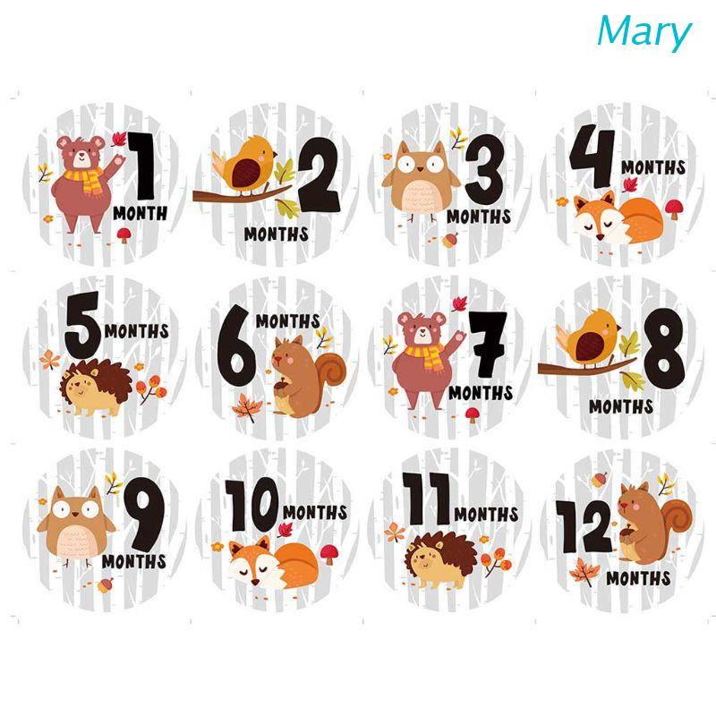 Mary Stiker Milestone Bulanan 1-12 Bulan Untuk Foto Wanita Hamil / Bayi