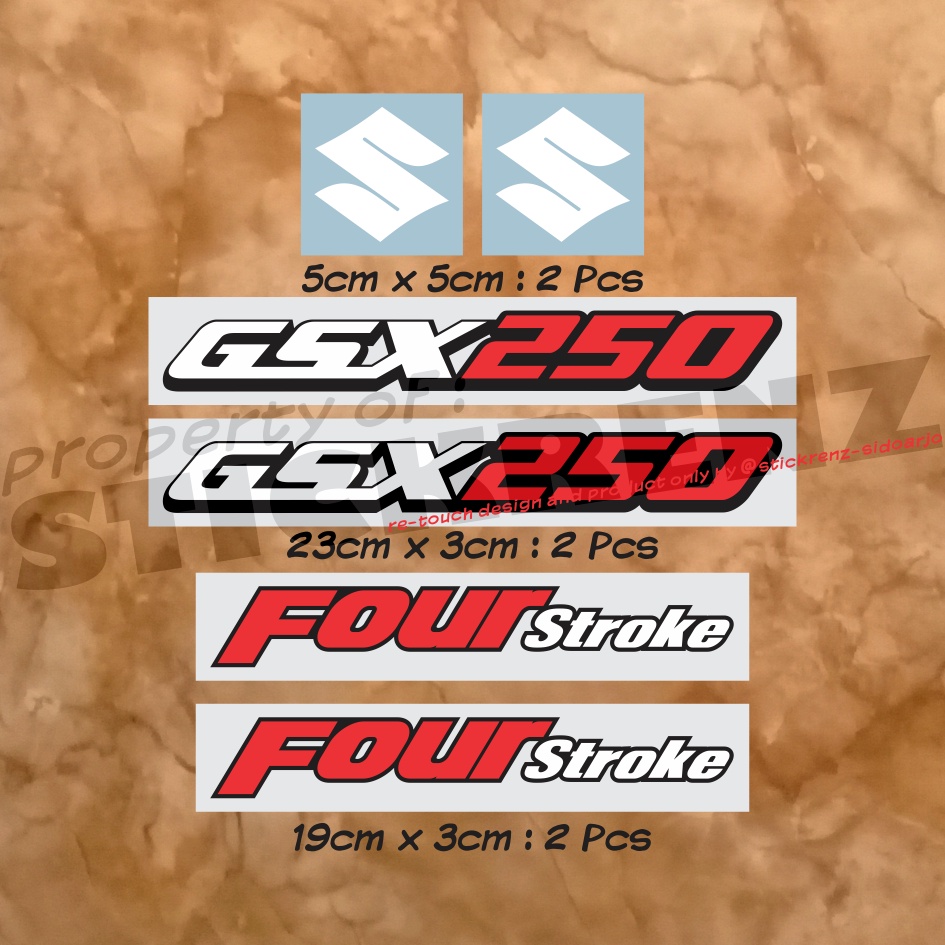 Cutting Sticker Stiker Motor Suzuki Thunder GSX250R 02 Custom