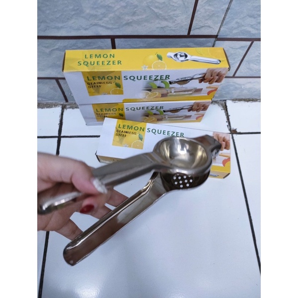 alat pemeras jeruk lemon stainless tebal / lemon squeezer stainless tanpa Box