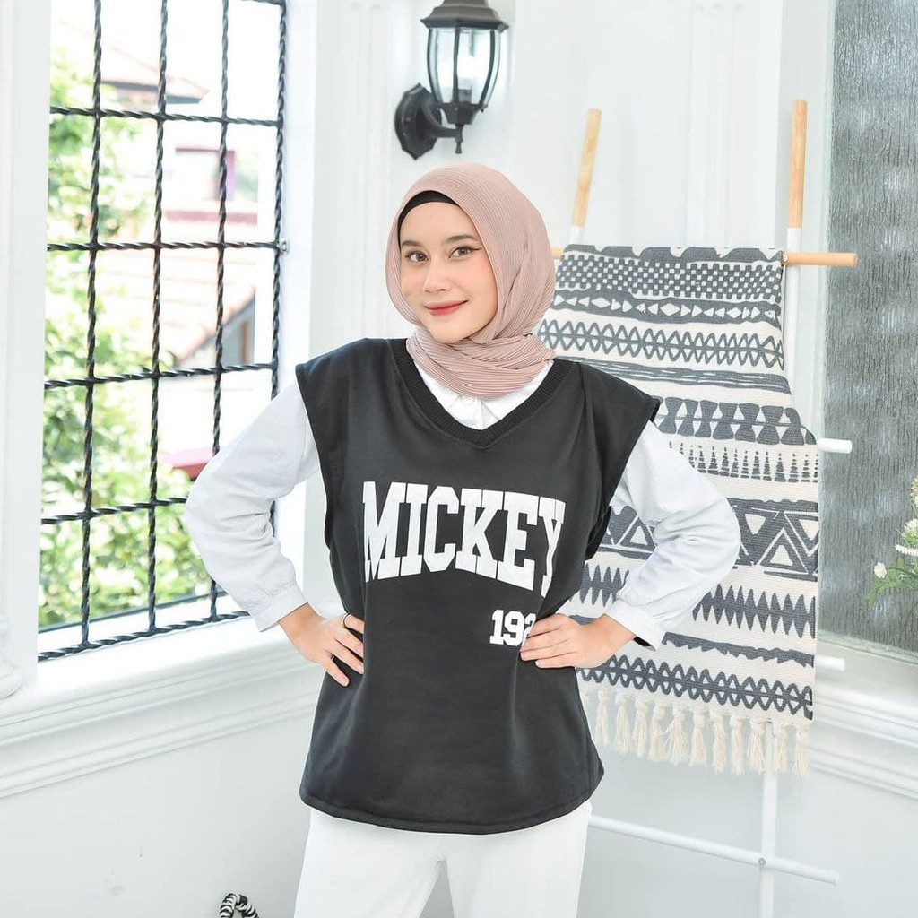 Nara Grosir - Mickey Vest l Sweater Polos l Sweater Pria dan Wanita