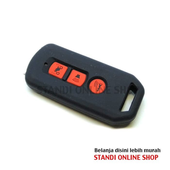 Kondom Remote Silikon Cover Honda All New PCX LED INDONESIA Hitam Merah