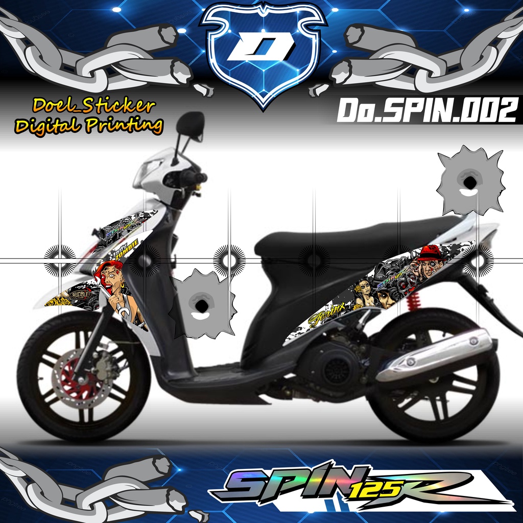 Sticker Striping Variasi SUZUKI SPIN 125 Semi Full JERINK 002