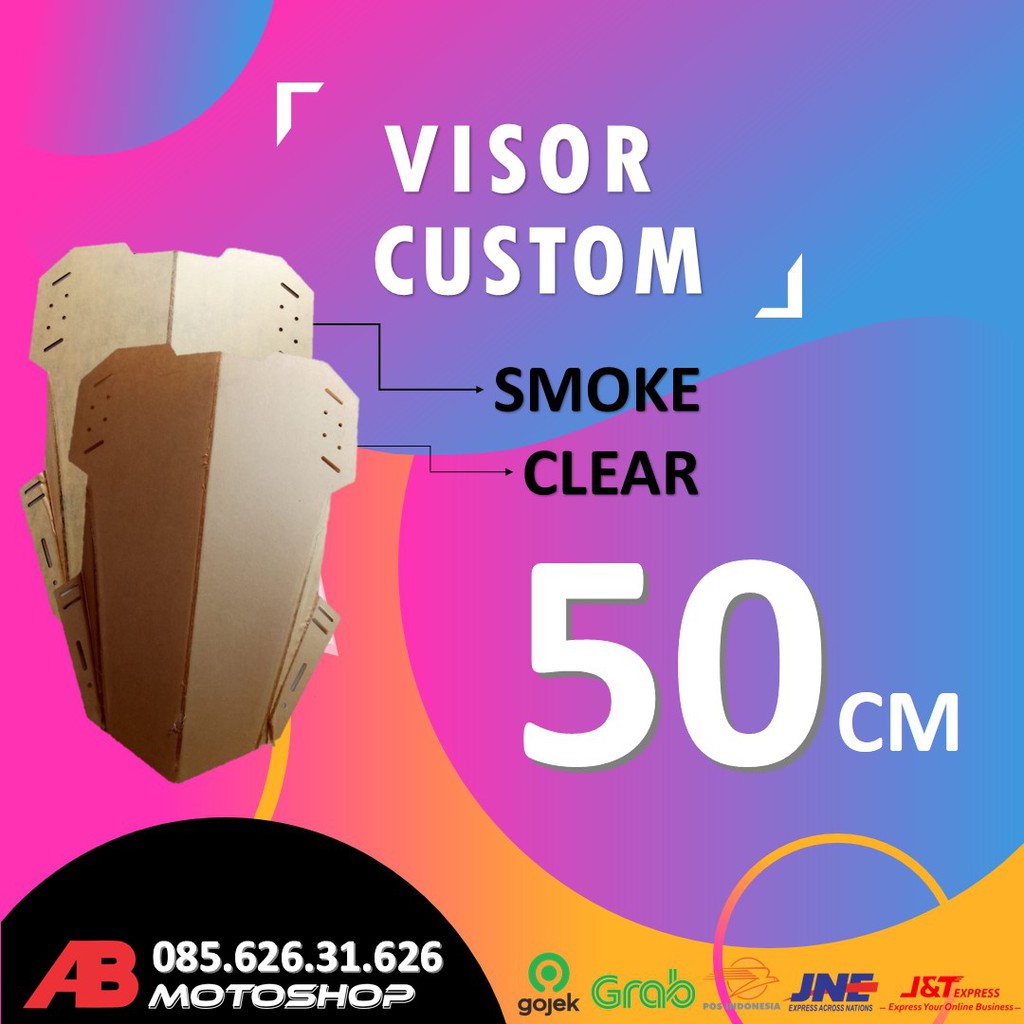 VISOR MOTOR TOURING 50 CM VISOR CUSTOM 50 CM