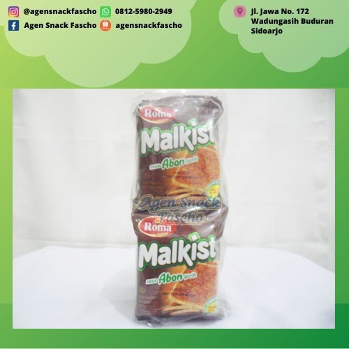 

Roma Malkist Crackers & Roma Malkist Abon 27 gram (1 pack isi 10 pcs)