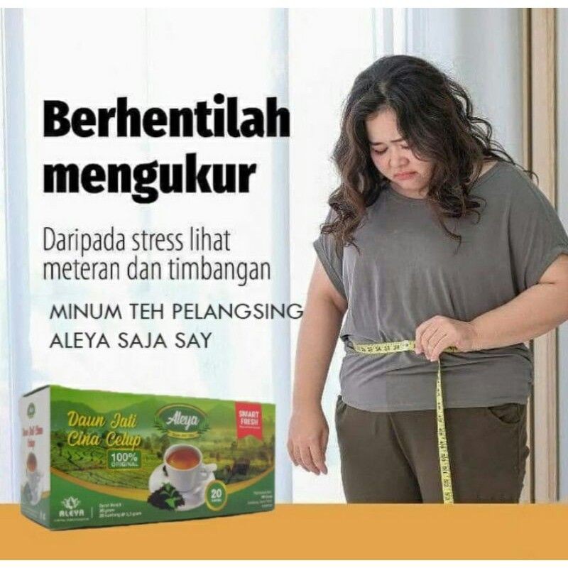 TEH PELANGSING HERBAL DAUN JATI CINA CELUP BY ALEYA AMAN TANPA EFEK SAMPING SUDAH ADA IZIN P-IRT