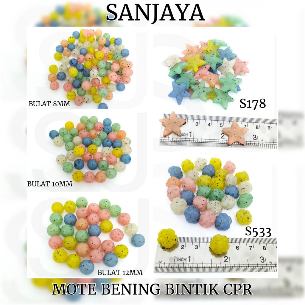 MOTE BINTIK / MANIK BINTIK / MANIK ANEKA BENTUK MOTIF BINTIK / MANIK SUSU BINTIK / MANIK BENING BINTIK / MOTE BENING &amp; SUSU BINTIK