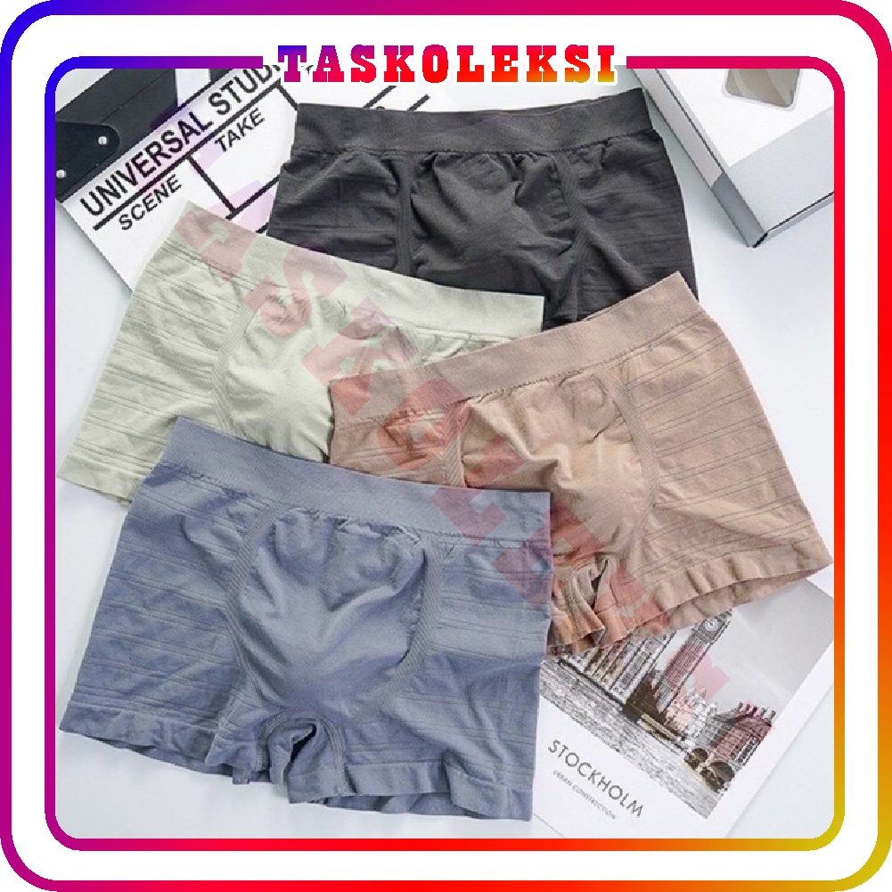 ☛TK☚ B061 Celana Dalam Pria Import Boxer Polos Cowo